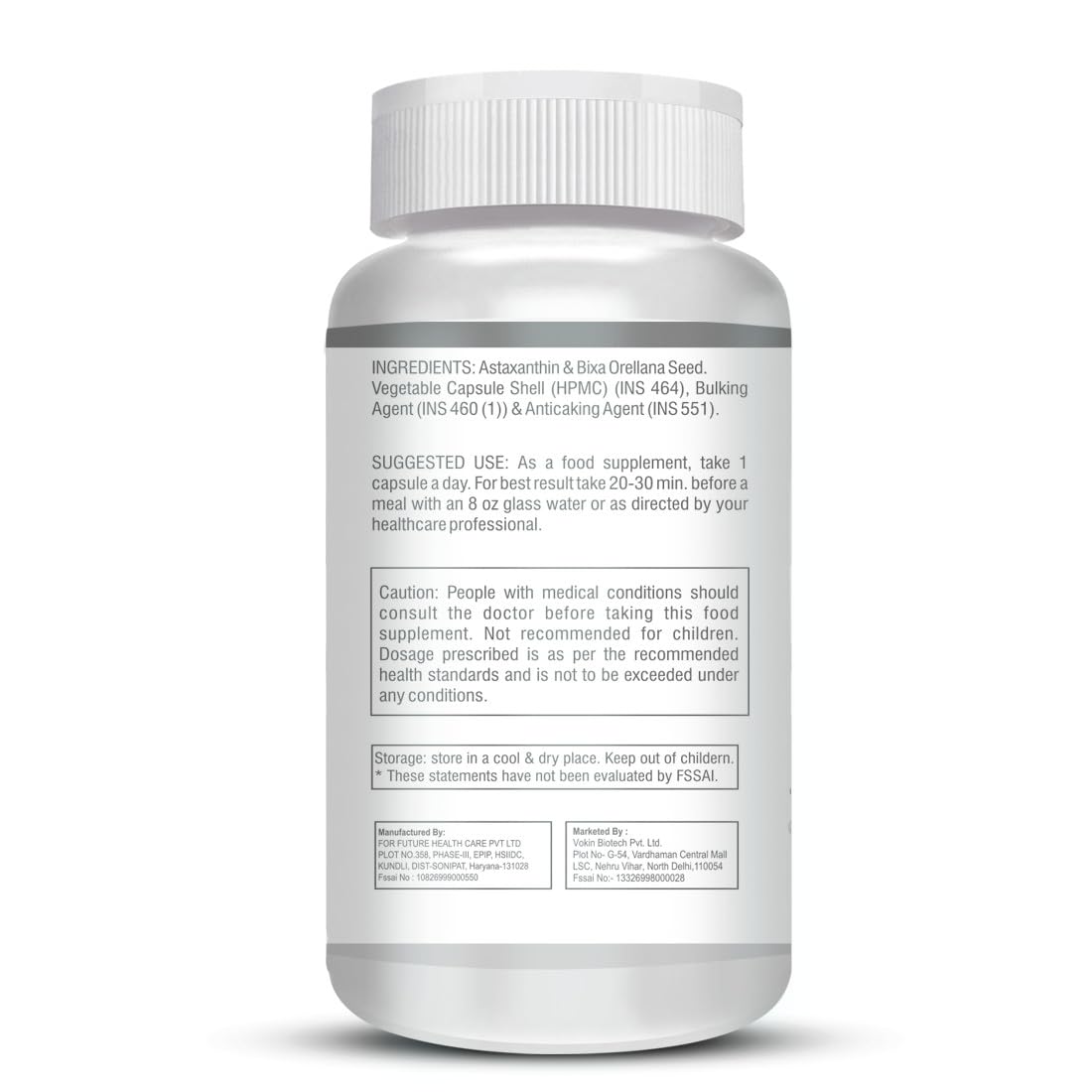Vokin Biotech Astaxanthin 29mg - Naturally Sourced from Algae - Non-Synthetic - Best or Healthy Ageing - 90 Capsules 1