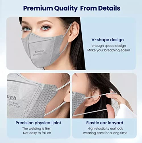 Máscara KN95 Adulto 3D Cores Variadas FFP2 PFF2 Half-fold 5 Camadas Alças de Orelhas Anti Poeira Fil