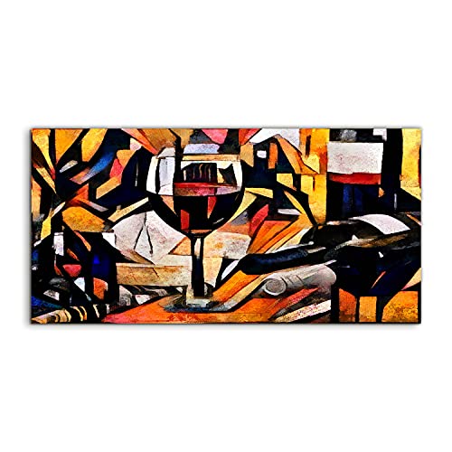 Image sur verre 140x70cm Coloray decoration murale salon en verre trempe motif wine art
