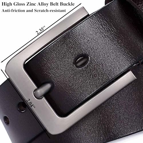 Custom 2 Sided Engraved Name Genuine Leather Belt with gift box for Men4