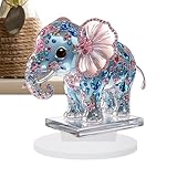Decoración De Elefante Acrílico 2D - Panel De Escritorio Divertido Animal, Ornamento Estético Moderno, Obra De Arte De Mesa, Decoración De Dormitorio, Estantería | Decoraciones