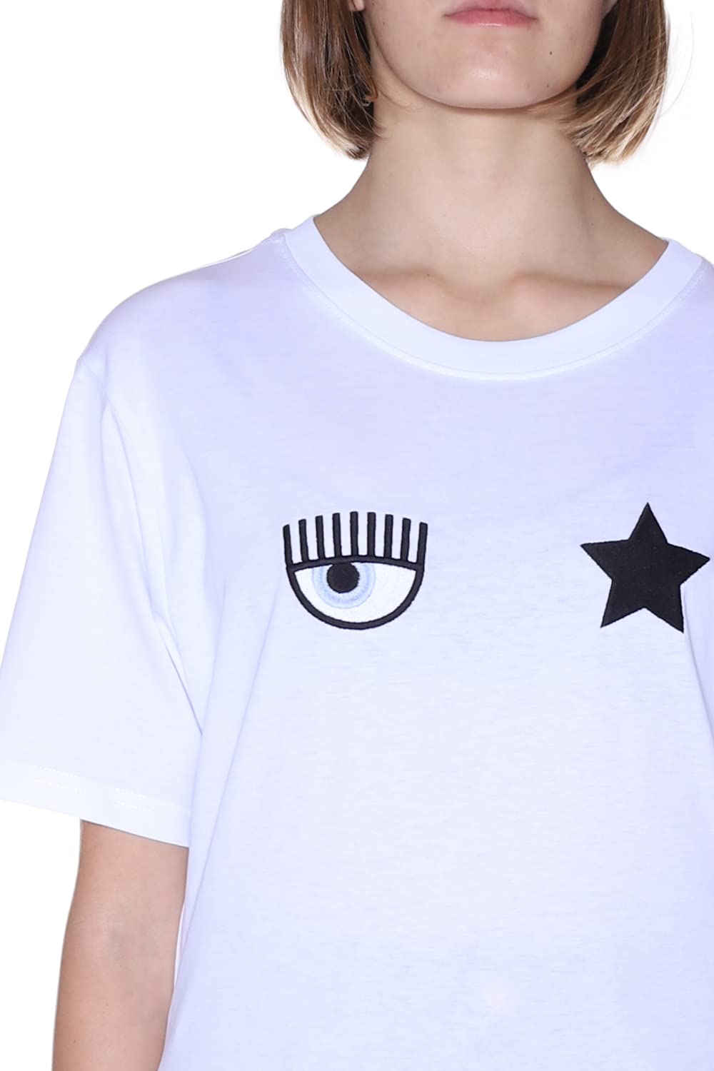 CHIARA FERRAGNI T-Shirt Donna Bianco Ottico 71CBHT01CJC0T 003 L