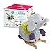 GERARDO'S Toys: Little Rockers - Elephant - Wooden Plush Ride-On Rocking Animal Toy, Plays Music, Removable Soft Fabric Cover, Toddler Kids Ages 24mo+