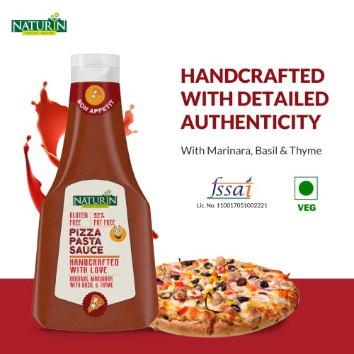 Naturin Pizza & Pasta Sauce - Ready To Eat Gluten Free - 100% Vegetarian - Made With Fresh Tomato, Garlic, Onion And Herbs - 425Gm #TOP2