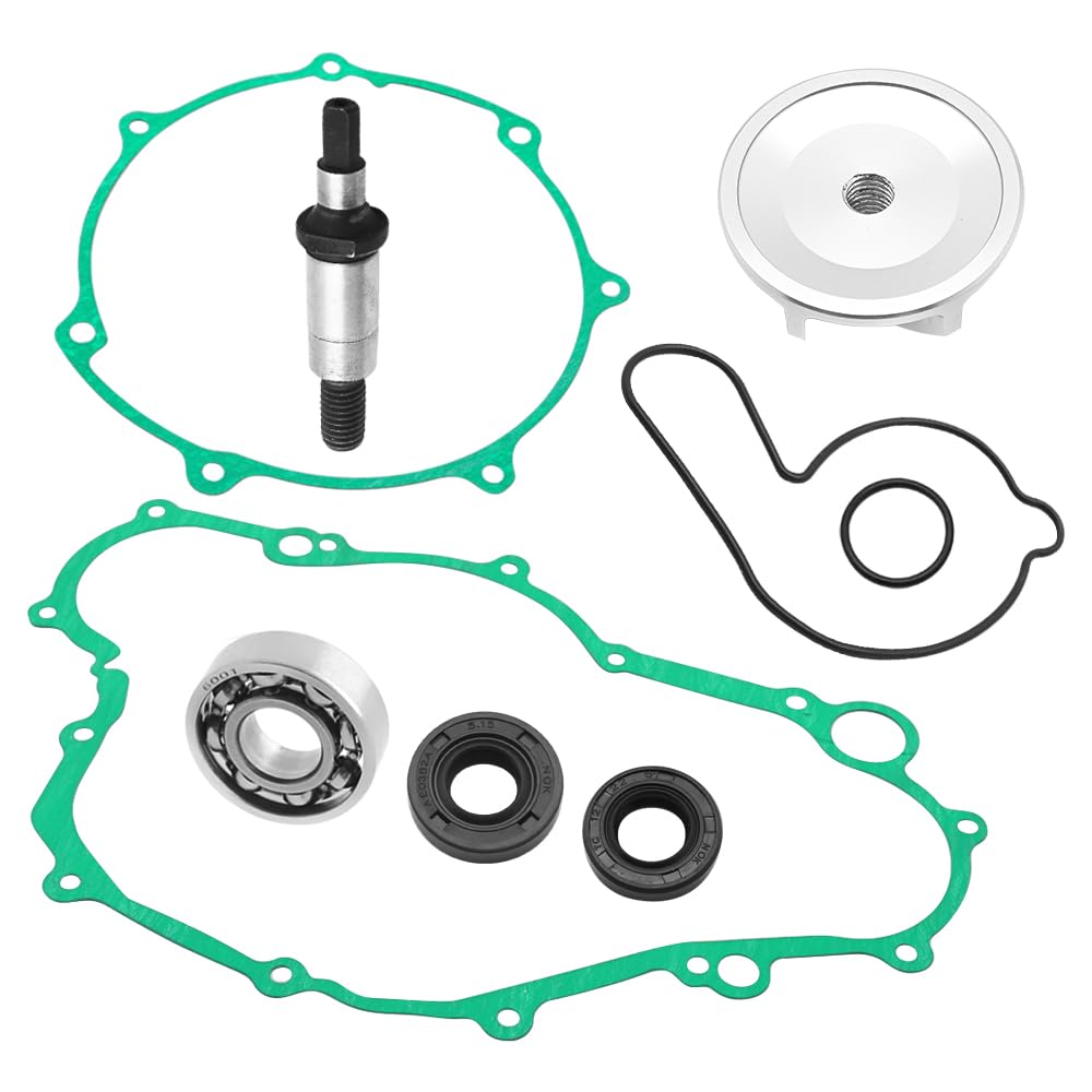 Kit de reparación de bomba de agua para Yama-ha YFZ450 2004-2013 Impulsor, Rodamiento, Eje, Junta, O-Ring 5DJ-12451-00-00 93102-11008-00 93102-12321-00