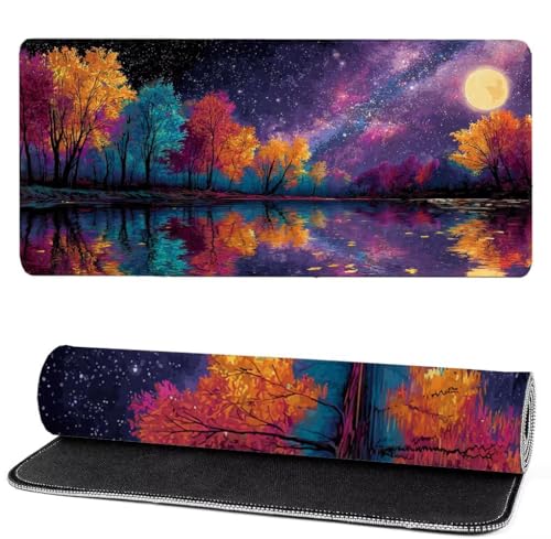 Alfombrilla Raton Color, áRbol Mouse Pad 800 x 400 x 3mm Gaming Mouse Pad, Superficie Inferior Antideslizante, Movimiento Ratón más Suave, Alfombrilla Escritorio, Mejora Precision y Velocidad ks-30