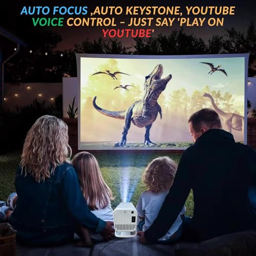 Image of Thunder Pro Smart Projector | Native 1080p Full HD, 4K Supported | Auto Focus | Android 13 | WiFi 6 & Bluetooth | Built-in Speaker | 1GB RAM + 8GB Storage | Home Theater | 2-Year Warranty