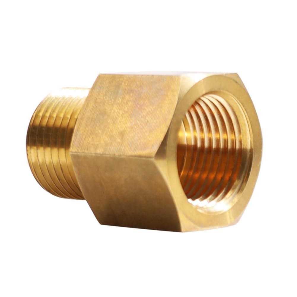 Réservoir de Cylindre de CO2 W21.8-14 à W21.8-14 Adaptateur Convertisseur Laiton Couleur Cuivre Adaptateur Convertisseur avec Valve RPV pour Aquarium Fish Tank