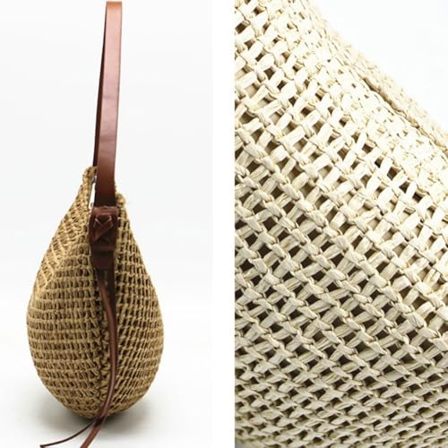 Straw Shoulder Bag for Women Large Dumpling Underarm Purse Handmade Woven Totes Casual Summer Beach Handbags4