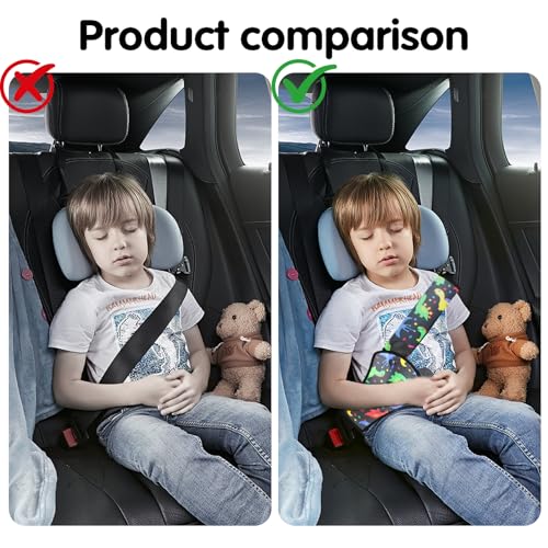 Gurtpolster Kinder,Gurtschutz Kinder Auto,Autogurt Polster,Gurtschoner Kindersitz Gurtpolster Dinosaurier,Sicherheitsgurt Set,Kindergurt,Anschnallgurt für Abschnallschutz,Langlebig Autogurt Polster