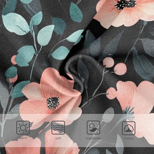 Toddler Girls Underwear 2t Cotton Girl Panties Cute Florals Underpants Briefs Pink Teal Floral Black3