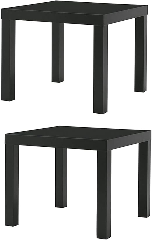 Ikea Table End Side Black (2 Pack) Lack Home & Kitchen