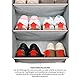 KEEGH Organizer über der Tür für Schuhe Türschuhregal mit 6 tiefen Taschen für 12 Paar Schuhe, hängender Schuhschrank für Turnschuhe, Stiefel, grau