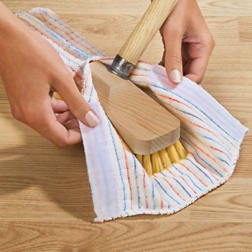 3 PAGEN® Mopp-Bezug aus Mikrofaser mit Klettverschluss – Wischmopp Bezug - Wiederverwendbar und einfache Handhabung - Bodenwischer Ersatzbezug - Bodentuch - Größe 34x26 cm - weiß