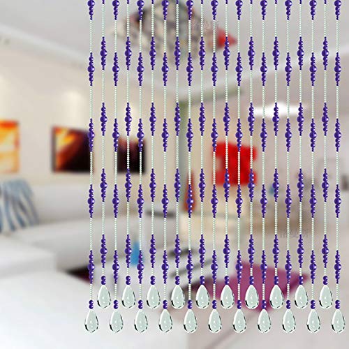 Rideau de perles en cristal de verre haut de gamme panneau suspendu couleur B