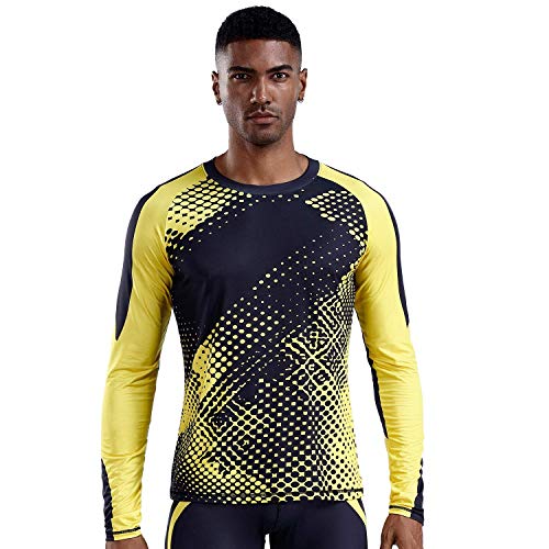 Image of OEBLD Compression Pants Men Thermal Underwear Set Base Layer Dry Tights Gym Running Leggings Long Sleeve Shirt