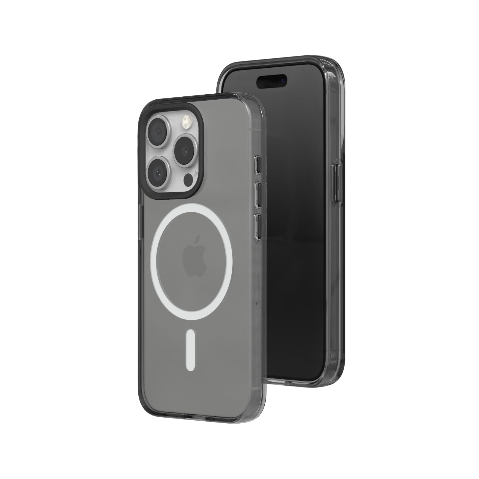 RhinoShield JellyTint Transparent Protective Case Compatible with MagSafe for [iPhone 15 Pro Max] | Superior Magnetic Force, Exceeds Military Drop Standards, Scratch Resistant, Shockproof - Ash Black