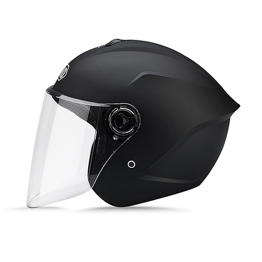 Half Open Face Motorcycle Helmet with Reflective Visor, Modular Scooter Helmet, Anti-Collision Protects User Road Safety