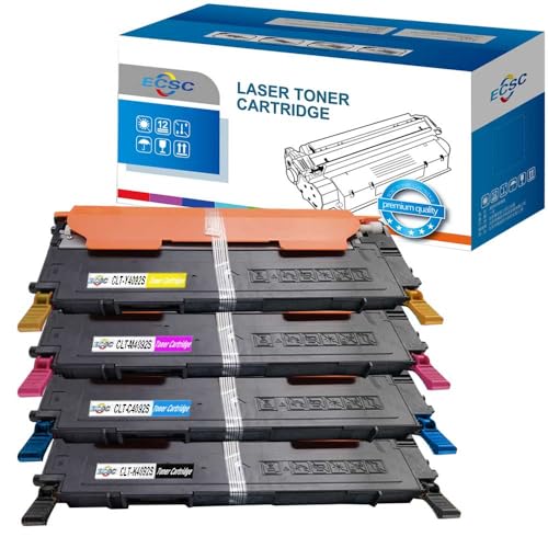 ECSC Compatible Toner Cartucho Reemplazo para Samsung CLP 310 CLP 310N CLP 315 CLP 315W CLX 3170FN CLX 3175 CLX 3175FN CLX 3175FW CLX 3175N CLT P4092S (Negro/Cyan/Magenta/Amarillo, 4 Pack)