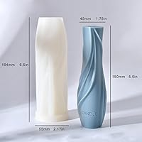 Vista 3 de ikasus Moldes de vela en forma de jarrón 3D, molde de silicona para hacer velas, velas de pilar, molde de resina, moldes de fundición de resina