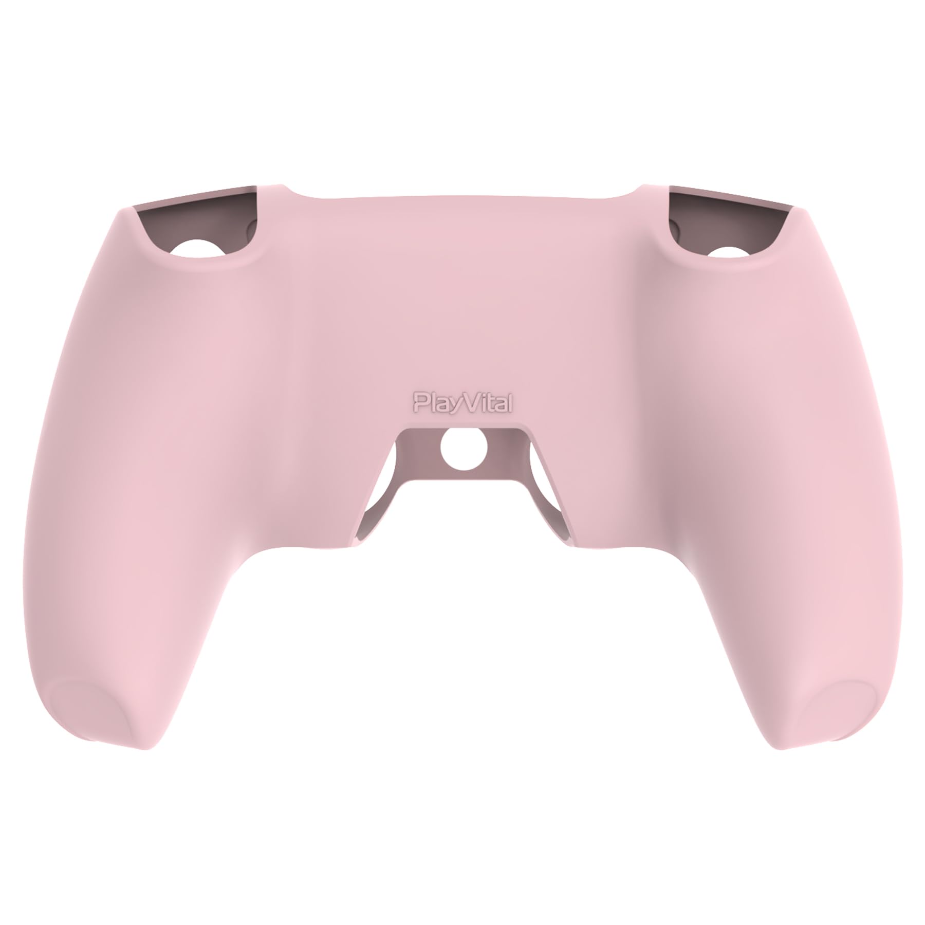 PlayVital Funda de Silicona Acoplable para ps5 Mando - Cubierta Protectora Antideslizante y Suave con 6 Tapas para Pulgar, Grip Mejorado, Compatible con Estación de Carga (Pure Series-Rosa)