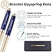 Dayspring Pens Personalized Braxton Ballpoint and Rollerball Pen Set - Blue. Real 18 Karat Gold Plated Double Pen Set. Custom Engraving Included.