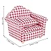 iLAZ 1:12 Scale Dollhouse Furniture Miniature Mini Arm Chair, Sofa for 1 for Doll House, Miniature Accessory Kids Pretend Toy, Creative Birthday Handcraft Gift - Red