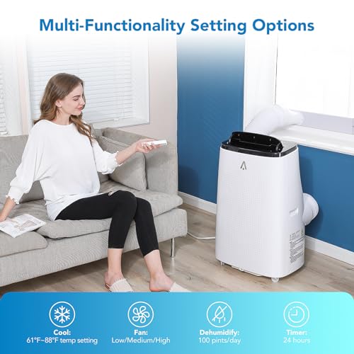 Image of Garvee 15000 BTU Portable Air Conditioner, 3-in-1 Indoor AC Unit with Cooling, Dehumidifier, Fan, 24-Hour Timer, Remote Control & Full Window Installation Kit - Cools Rooms Up to 850 Sq. Ft, 115V
