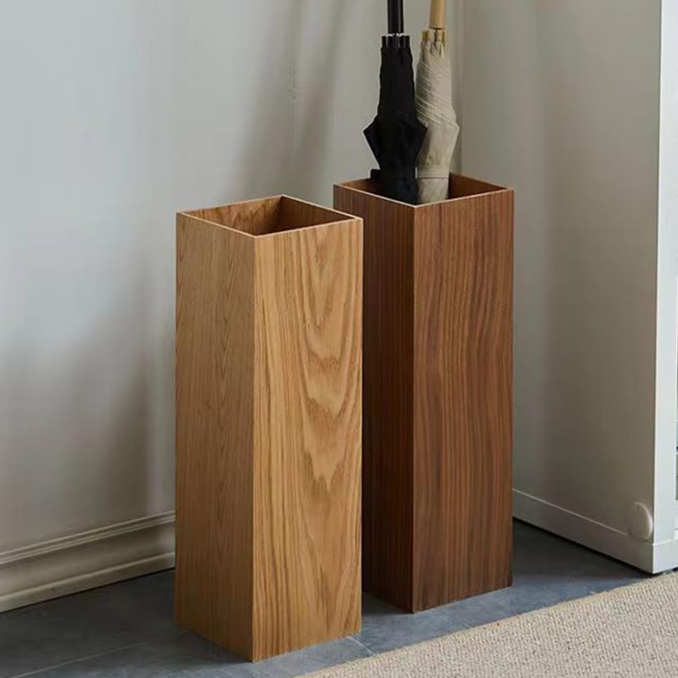 MAGICLULU Portaombrelli in Legno Khaki Per Interni Ed Esterni Cestino Organizer Per Ombrelli Stile Retro Per Casa E Giardino