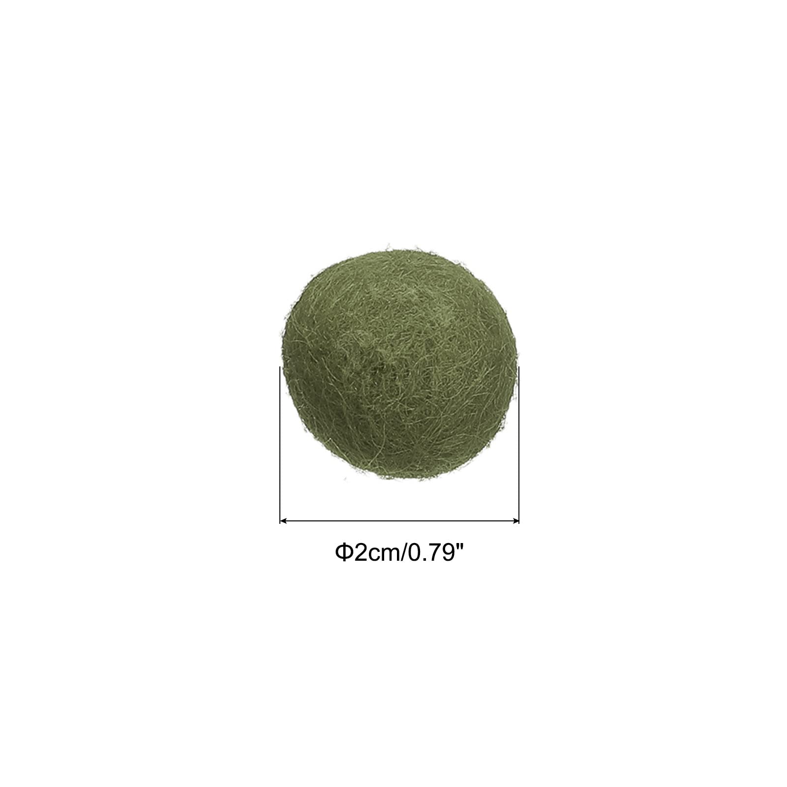 PATIKIL Wool Felt Balls Beads Wool Felting Pom 2cm 20mm Dark Green for Home Crafts Handcrafts Project DIY Pack of 50 - Image 2