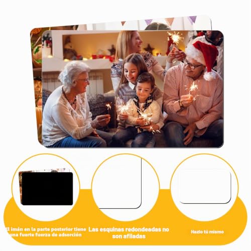 Miniatura 3 de Goedch Imanes De Nevera En Blanco Para Sublimación: 30 Piezas Imanes Rectangulares Con Fotos, Imanes Cuadrados Decorativos Diy Para Oficina, Cocina, Decoración De Pared, Imán De Nevera Personalizado