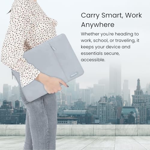 Image of MOCA Laptop Case 13.3 inch, 13-13.3 inch Laptop Sleeve Compatible with MacBook Air /Pro 13 /Pro 14 M5 M4 M3 M2 M1, HP Dell ASUS Lenovo,Polyester Vertical Computer Sleeve Bag with Pocket