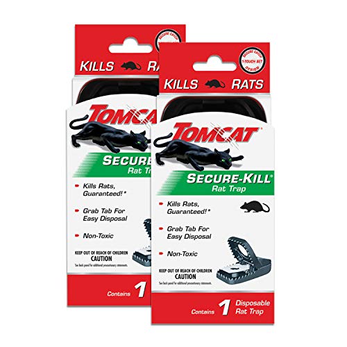 Image of Tomcat Secure-Kill Rat Trap, 2 Traps | Features Aggressive Secure Catch Design to Trap and Kill Rats