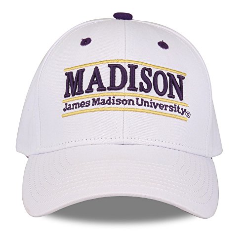 Gorra unisex NCAA James Madison Dukes blanca ajustable miniatura 1