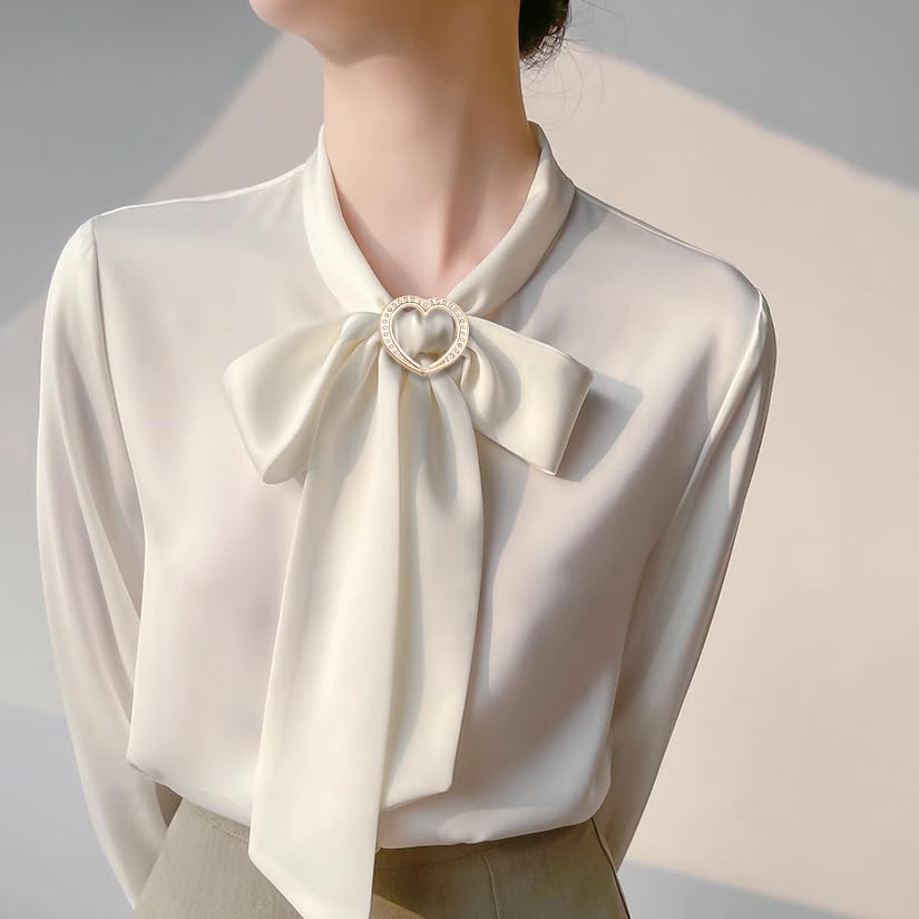 Image of 4PCS Round Scarf Rings Clips Bulk Fashion Circle Buckles for Women's Clothing T-Shirt Tie Cinch Clips Brooch Button Accessories (Classic)