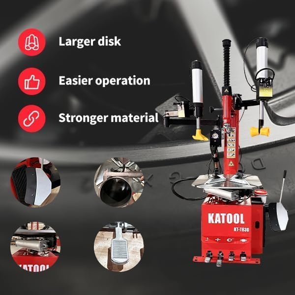 Image of KATOOL 2.0HP Tire Changer Machine with Bead Blaster Double Assist Arm | Rim Clamp 14 inch-24 inch Tire Machine Tire Changer for Repair Shop and Home Garage