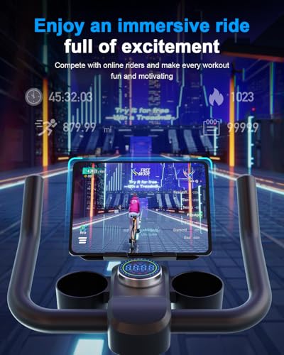 image for Superun Exercise Bike, Stationary Bikes for Home with Brake Pad, Low N