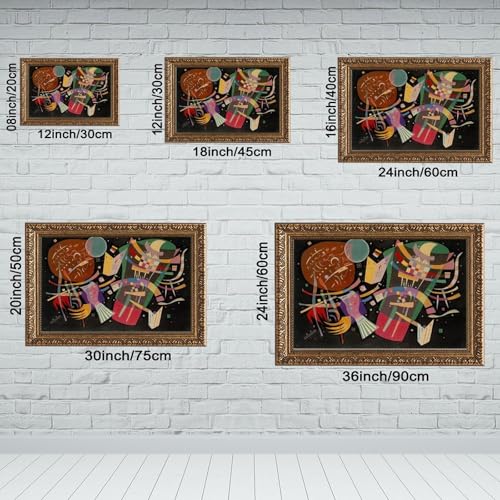 Toile Kandinsky Composition X cadre suspendu pour decorer un mur vide sans percer - 2