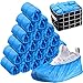 200 Pièces Couvre-Chaussures Jetables CPE Couvre-Bottes Imperméables Couvertures de Chaussures Antidérapantes avec Boîte de Rangement pour Protection de Tapis Plancher Intérieure Extérieure