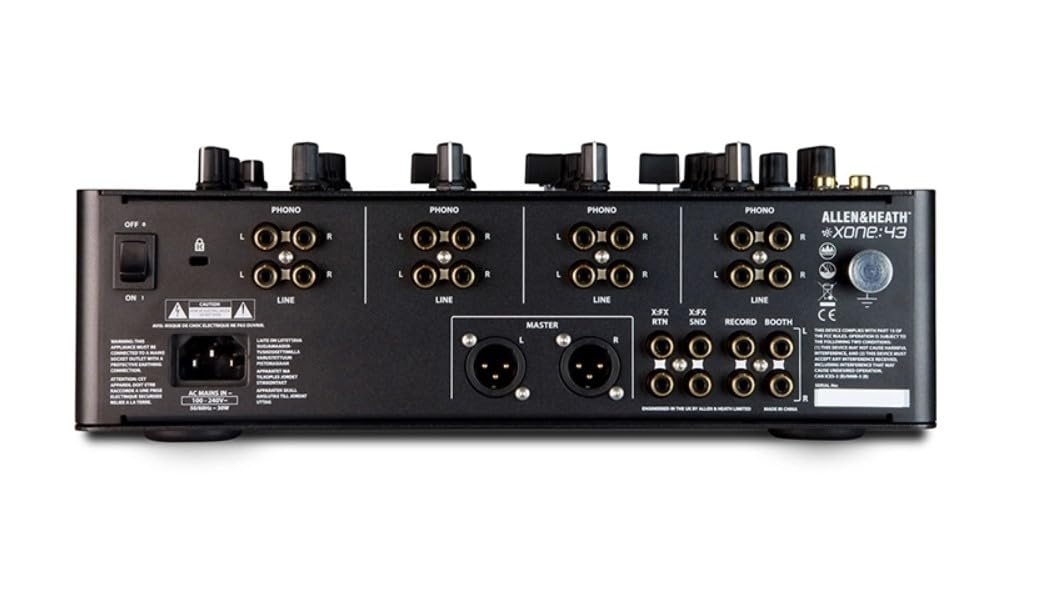 Allen & Heath Xone 43 High Performance 4+1 Channel Analog DJ Mixer (AH-XONE:43) Bundle with RCA male to 1/4 + XLR + Audio Cable 3.5mm 1/8 and More Accessoires - Image 4