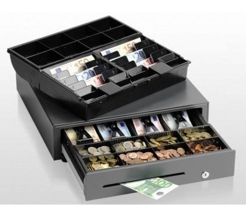 Star CB-2002 Kassenlade, dunkel, 8 Münz/8 Scheinfächer (stehend), 1 Scheckfach, 55555560 Cover