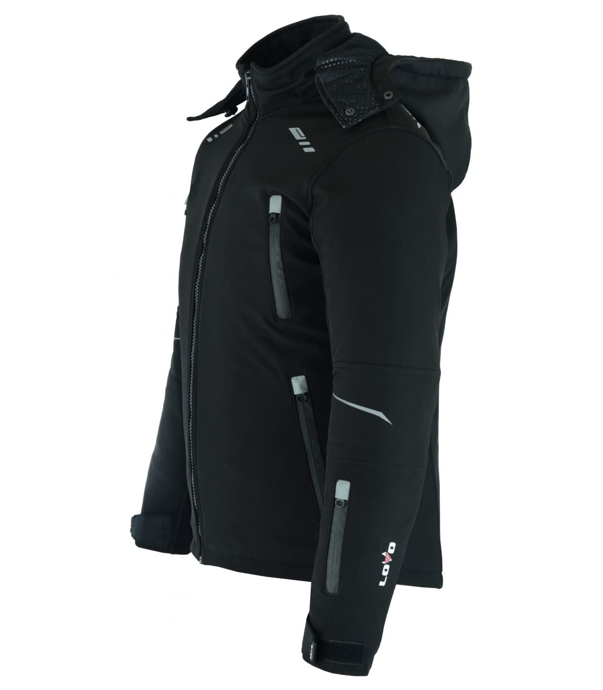 LOVO - Chaqueta Moto Hombre Softshell con Protecciones - Cazadora Moto Hombre Invierno y Primavera - Ropa de Moto Segura y Cómoda