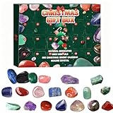 【Cristalli & Minerali Naturali】Troverai autentici cristalli come ametista, quarzo, avventurina e mini geodi. Ogni pietra è unica per forma, colore e dimensione, rendendo questo calendario avvento cristalli un’esperienza educativa e affascinante.