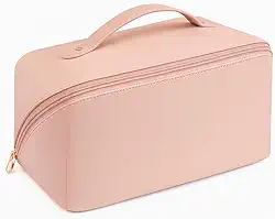 Necessaire Feminina para Maquiagem, Organizador de Cosméticos, Bolsa de Viagem (Rosa Millennial)