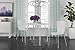 Novogratz Round Dining Table with Chrome Plated Legs, White