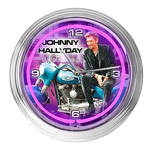 PENDULE NEON JOHNNY HALLYDAY Violet
