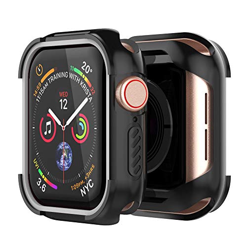 Compatible with Watch Case 44mm 42mm 40mm 38mm, Shock Proof Protective Rugged Case Scratch Resistant Bumper Cover Replacement for Watch Series 5/4/3/2/1 44mm 42mm 40mm 38mm
