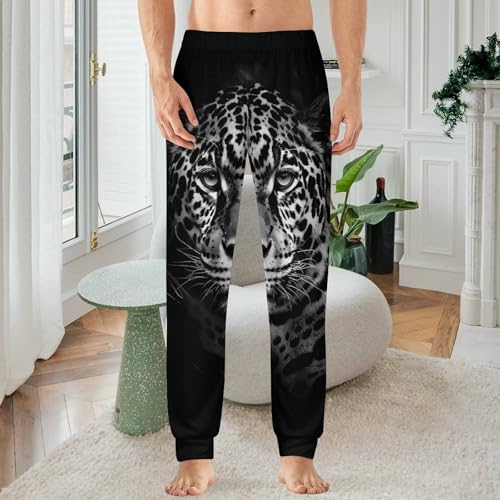 African-Leopard Pajama Pants Men Pj Bottoms Sleepwear Lounge Pant2