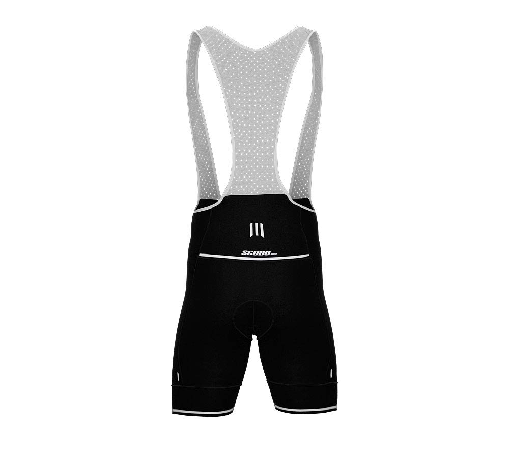 ScudoPro Pro bib Compression Cycling Short Band Black with reflectives for Women - Size S