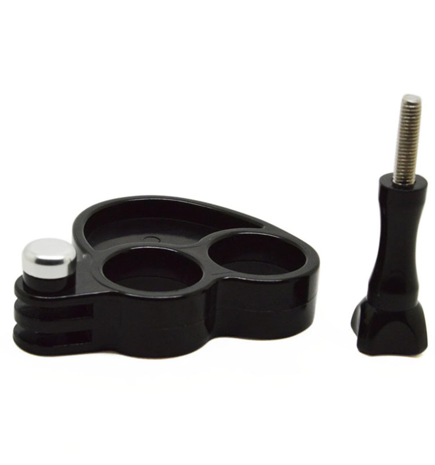 eWINNER Double Ring Strength Knuckles Fingers Grip Self-timer Compatible with GoPro MAX Hero 12 11 10 9 8 7 6 5 Insta360 X4 ONE X3 X2 GO3 ONE RS ACE Pro DJI Osmo AKASO Campark YI Action Cameras